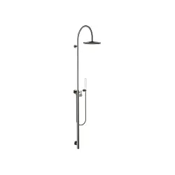 Dornbracht Meta Duschgarnitur 26024661-99 mit Brause-Einhebelmischer, Ausladung Standbrause 450 mm, Dark Platinum matt