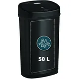 Homra Mülleimer mit Sensor 50L Fonix | Smart Bin Edelstahl | 1 Fach Küchen Abfalleimer Bewegungssensor 50 liter | Mülltrennung Elektrisch | Soft Close Mülltrennsystem für in der Küche | Schwarz