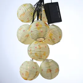 MARELIDA Lichterkette Solar 4,5 m 10 Lampions gelb