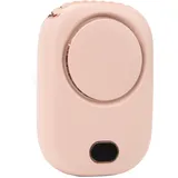 Tragbarer, Per Usb Wiederaufladbarer, Klingenloser Nackenventilator Mit Großer Windstärkeanzeige, Kleiner Rosa Nackenventilator