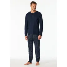 SCHIESSER Pyjama Fine Interlock Blau XL