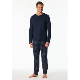 SCHIESSER Pyjama Fine Interlock Blau XL