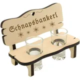 Spruchreif · Schnapsbank mit Gravur · Geschenke für Wanderer · Schnapsbankerl