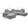 ed exciting design Wohnlandschaft Polyester 5-Sitzer Grau
