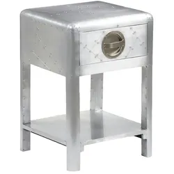 vidaXL Nachttisch mit 1 Schublade Vintage Flieger Flugzeug Stil