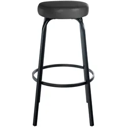 DELUKE® Barhocker KOELN - Dunkelgrau, Kunstleder | Barhocker ohne Lehne Barstuhl Tresenhocker Tresenstuhl Kneipenhocker Kneipenstuhl