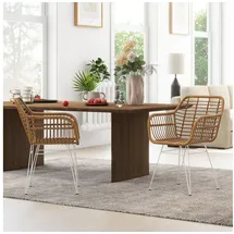 Homcom Esszimmerstühle 2er Set mit Rückenlehne