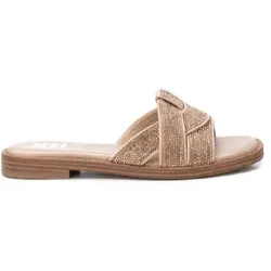 Xti für Damen. 14386603-BEIGE Sandalen 143866 beige (36), Wohnung, Wildleder, Keine, Lässig