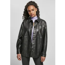 URBAN CLASSICS S Faux Leather Over Hemd Black S