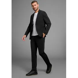 Bruno Banani Anzug BRUNO BANANI "Packable Suit, Anzug", Herren, Gr. 50, U + N + S Gr, schwarz, Web, Obermaterial: 77% Polyester, 23% Elasthan. Futter Oberteil: 100% Polyester, unifarben, slim fit, Anzüge, perfekt für Reisen immer Top gestylt ohne Knitterfalten
