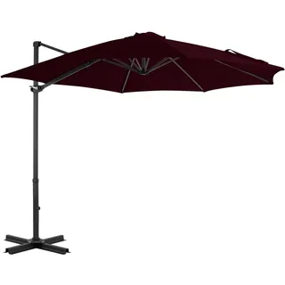 vidaXL Ampelschirm mit Aluminium-Mast 300 x 300 cm rot