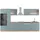 Vicco Küchenzeile R-Line 350 cm Blau-Grau Eiche