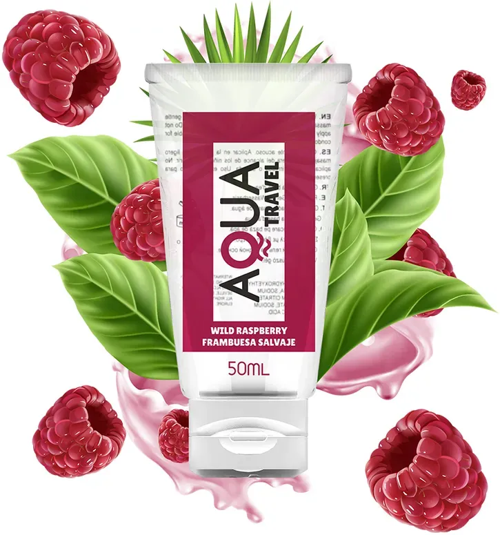 AQUA TRAVEL - SCHMIERMITTEL AUF WASSERBASIS MIT WILD-HIMBEER-GESCHMACK - 50 ML