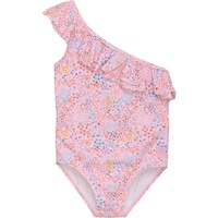 Color Kids - Badeanzug Floret One Shoulder in cherry blossom, Gr.140,