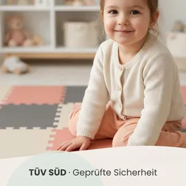 LittleTom 27 Teile Spielmatte Baby Puzzlematte 30x30 Krabbelmatte Bodenmatte Kinderzimmer