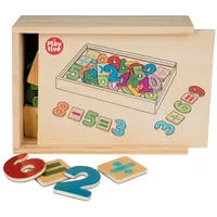 Playtive Holzmagnete Zahlen Holzspielzeug für Kinder ab 3 Jahren
