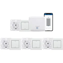 HOMEMATIC IP Smart-Home-Zubehör "Starter Bundle", weiß, B:28,5cm H:32cm T:40,5cm, Smart-Home-Stationen, Smart Home für 4 Rollläden & Markisen