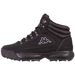 Schnürboots KAPPA, Gr. 36, schwarz, Synthetik, unifarben, sportlich, Schuhe, mit kuschelig-warmem Futter