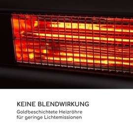 Blumfeldt Gold Bar Shine Heizstrahler 2000W 2 x LED-Leuchte Aluminium