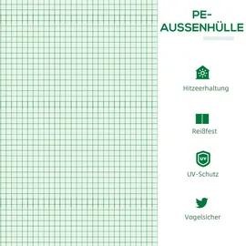 Outsunny Foliengewächshaus,, Grün