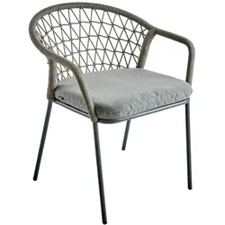 Gartenstuhl Brady mit Kissen, Braun