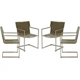 Garden Pleasure Sienna Gartenstuhl 56 x 57 x 87 cm edelstahl/grau 4er Set