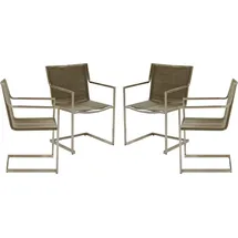 Garden Pleasure Sienna Gartenstuhl 56 x 57 x 87 cm edelstahl/grau 4er Set