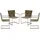 Garden Pleasure Sienna Gartenstuhl 56 x 57 x 87 cm edelstahl/grau 4er Set