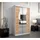 abiks möbel Schwebetürenschrank MADRYT 120 x 200 x 62 cm Weiß/Eiche