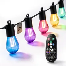 Calex LED Lichterkette 10 Lampen 5 m Schwarz