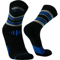 Alpaka Merino Wandersocken: SIERRA Gepolsterte Trekking Thermosocken Unisex BLAU XL (45.5-49)