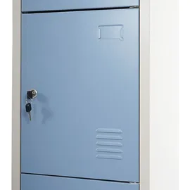 Mendler Schließfach Boston T163 180 x 38 x 45 cm Blau
