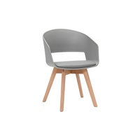 Skandinavischer Stuhl in Grau und hellem Holz PRISMA