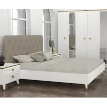aea Modernes Polsterbett 180 x 200 cm Beige