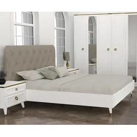 aea Modernes Polsterbett 180 x 200 cm Beige