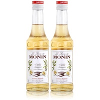 2x Monin Vanille / Vanilla Sirup, 250 ml Flasche