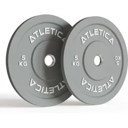 ATLETICA Color Bumper Plates | 2x5kg |Ø 50 mm Edelstahlring | Robust & langlebig EINHEITSGRÖSSE