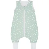 EMMA & NOAH Schlafsack mit Füßen Punkte Mint, 70