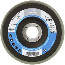 Lukas-Erzett A671612515014 Polierteller P6PT Ø 125 mm Medium für Winkelschleifer flach Siliciumcarbid