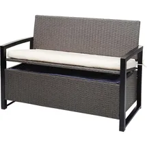 MCW MCW-F39 2er Sitzbank 120 x 60 x 85 cm Grau-meliert