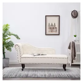 vidaXL Chaiselongue Kunstleder 0 x 0 x 0 cm Creme