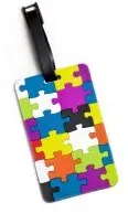 Kofferschild Namensschild Kofferanhänger Puzzle