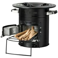 BBQ-Toro Feuerstelle Raketenofen RAKETE #2, schwarz, Rocket Stove für Dutch Oven und vieles, Dank dem Kamineffekt wird das Holz effektiv verbrannt. schwarz Ø 32.00 cm x 29.00 cm