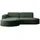 kaiser möbel Ecksofa Designer MODENA STUDIO stoff Dicker cord Poso Grün Links