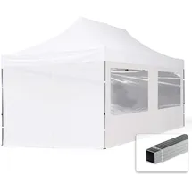 TOOLPORT Faltpavillon Economy 3 x 6 m inkl. 4 Seitenteile weiß 59034