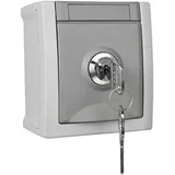 HHG Steckdose 1-fach IP54 Grau