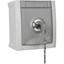 HHG Steckdose 1-fach IP54 Grau