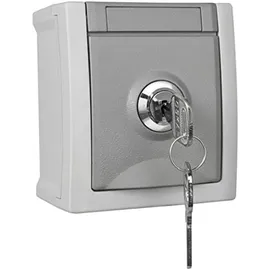 HHG Steckdose 1-fach IP54 Grau