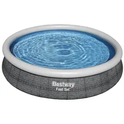 BESTWAY Pool, 5377 l, Ø: 366 cm, für 5 Personen - grau