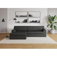 DOMO collection Ecksofa »Topper L-Form«, mit Recamiere, wahlweise mit Schlaffunktion grau